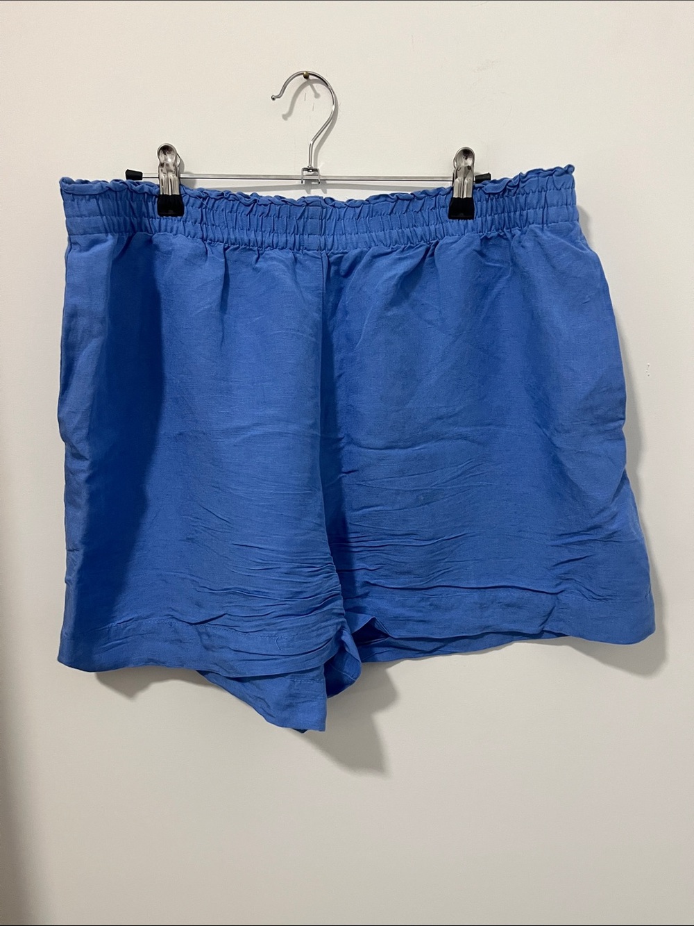 H&M Linen Blue Shorts Size Large